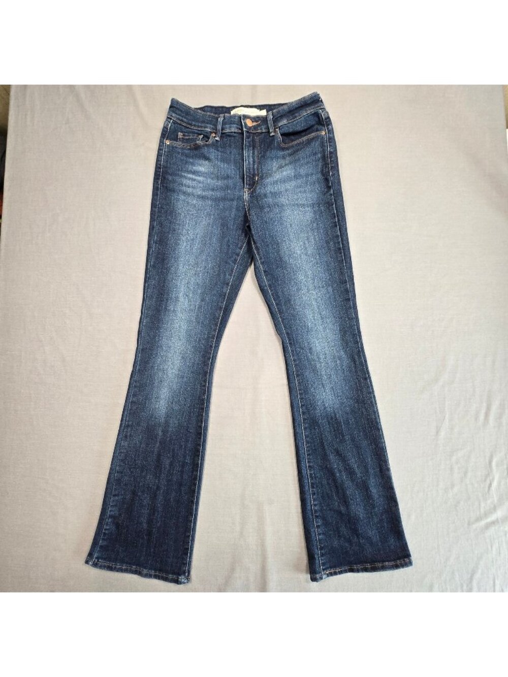 Levi Strauss Signature Size 2 Mid Rise Bootcut Jeans Dark Wash Denim
